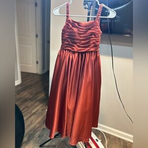 Elegant Rust Orange Dress